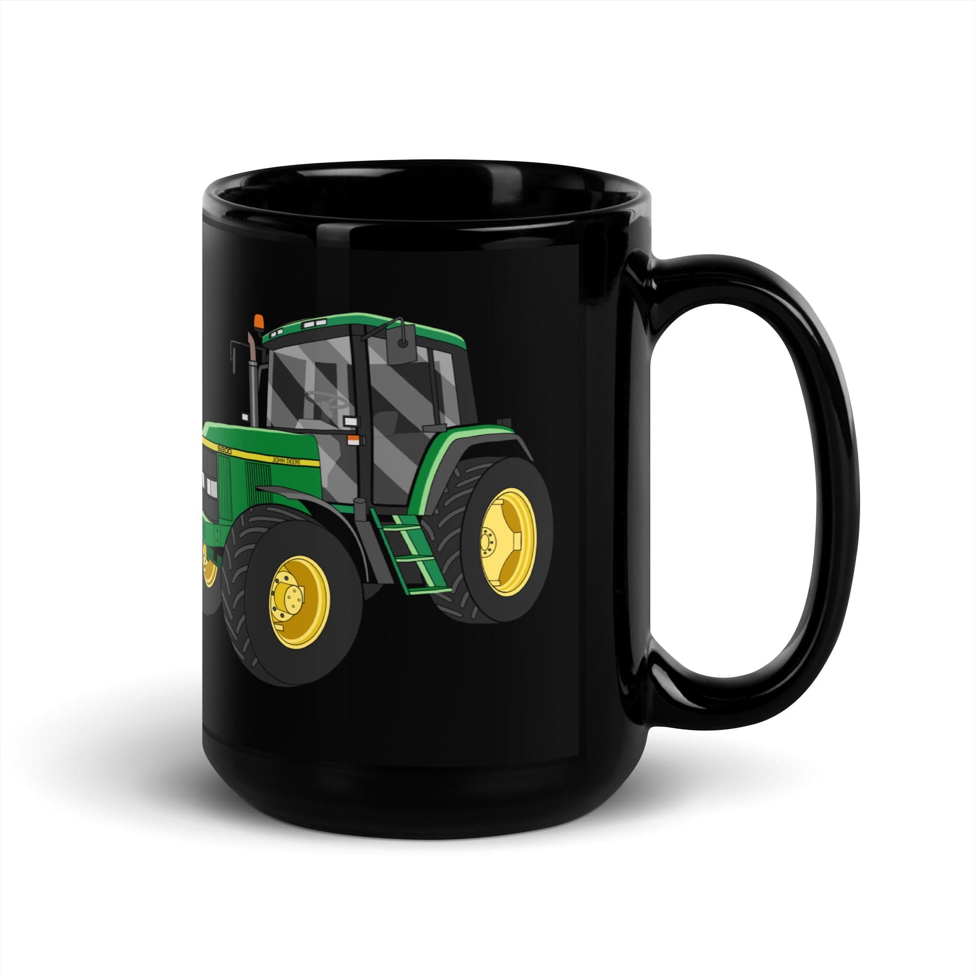 The Tractors Mugs Store John Deere 6800 | Black Glossy Mug Quality Farmers Merch