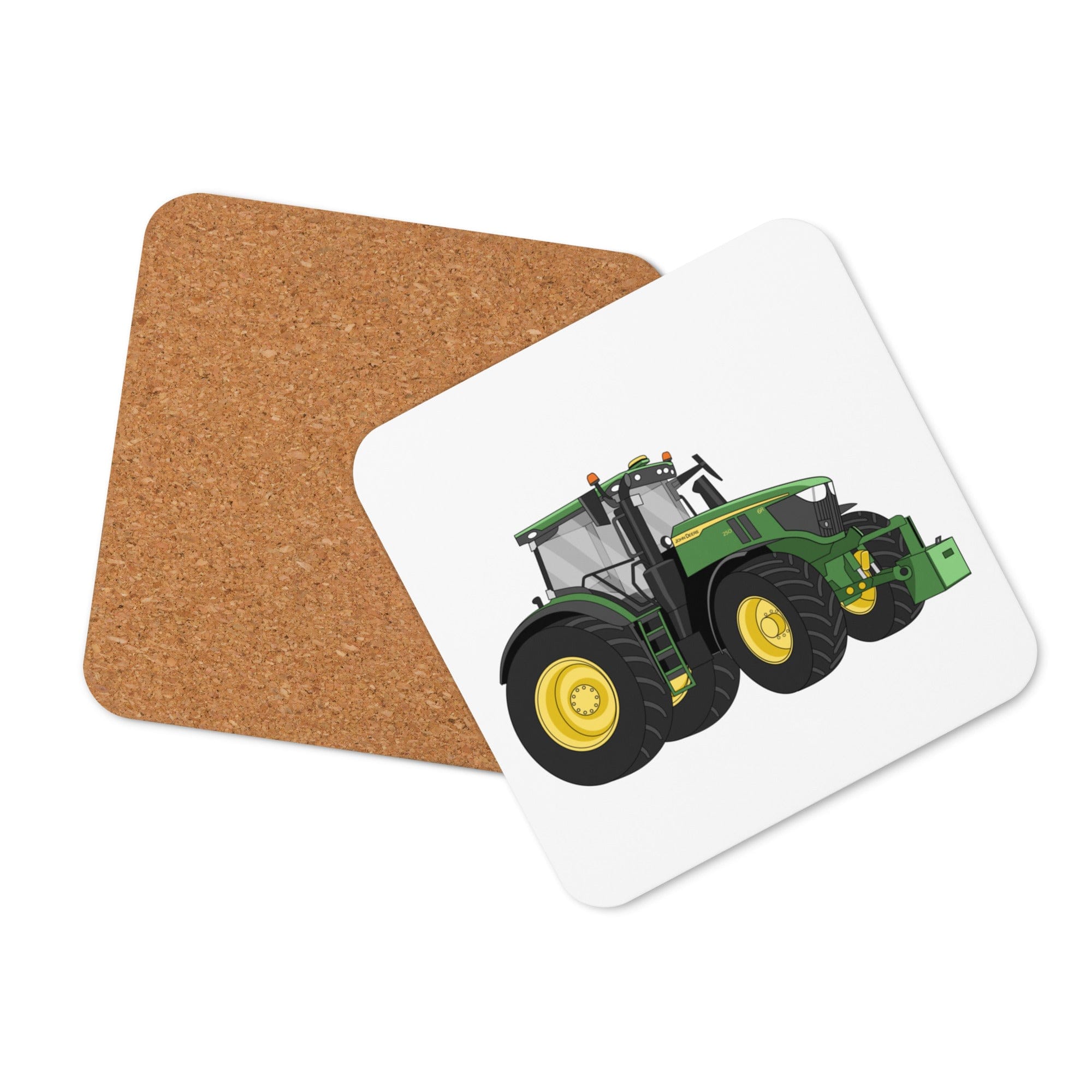 The Tractors Mugs Store John Deere 6R Cork-back coaster Quality Farmers Merch