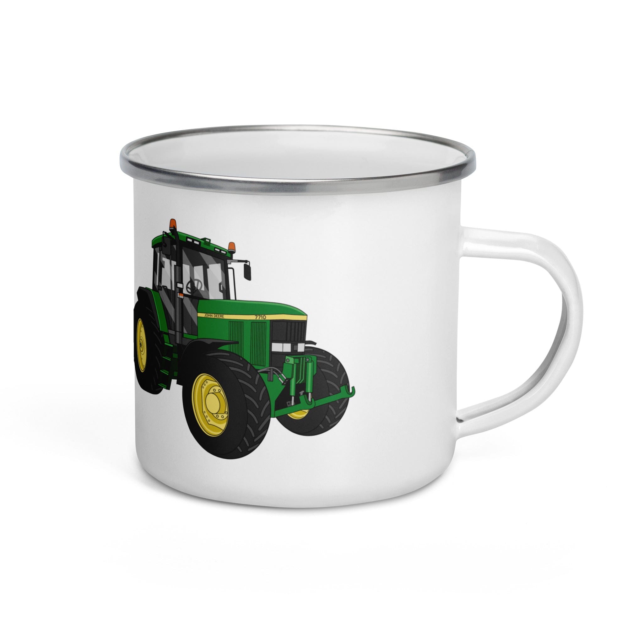 The Tractors Mugs Store John Deere 7710 Enamel Mug Quality Farmers Merch