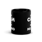 The Tractors Mugs Store KEEP CALM and KEEP MILKING Black Glossy Mug Quality Farmers Merch