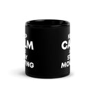 The Tractors Mugs Store KEEP CALM and STAY MOWING Black Glossy Mug Quality Farmers Merch