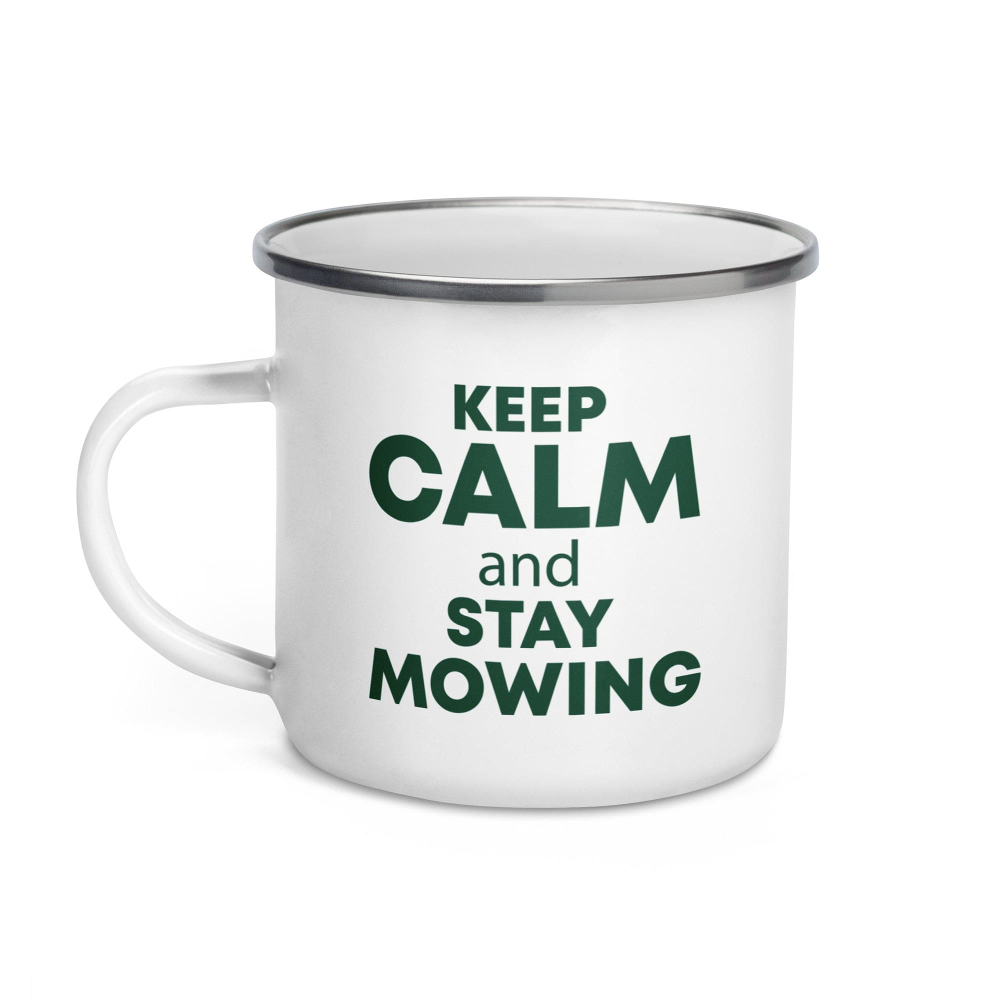 The Tractors Mugs Store KEEP CALM and STAY MOWING  Enamel Mug Quality Farmers Merch