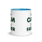 The Tractors Mugs Store KEEP CALM be a FARMER Mug with Color Inside Quality Farmers Merch
