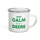 The Tractors Mugs Store KEEP CALM drive a DEERE Enamel Mug Quality Farmers Merch