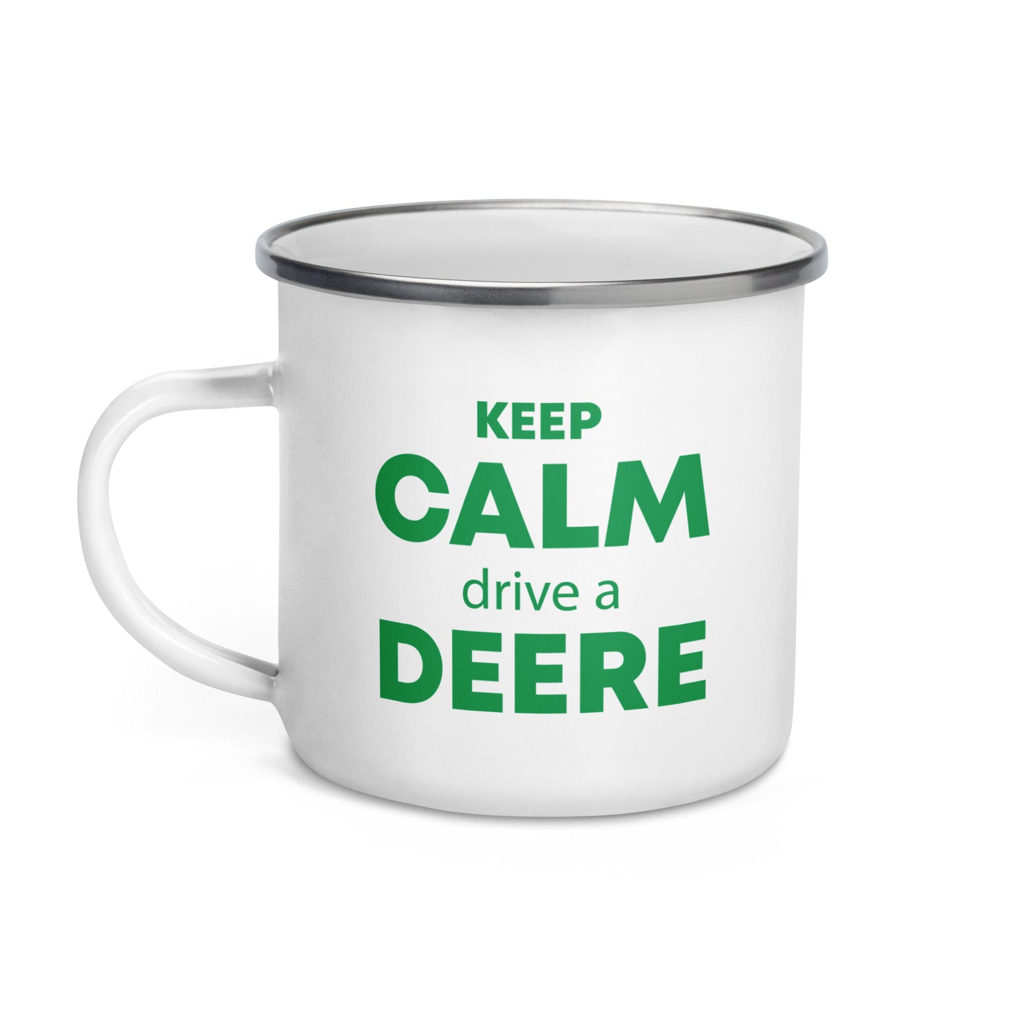 The Tractors Mugs Store KEEP CALM drive a DEERE Enamel Mug Quality Farmers Merch