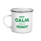 The Tractors Mugs Store KEEP CALM drive a FENDT Enamel Mug Quality Farmers Merch