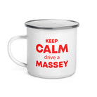 The Tractors Mugs Store KEEP CALM drive a MASSEY Enamel Mug Quality Farmers Merch