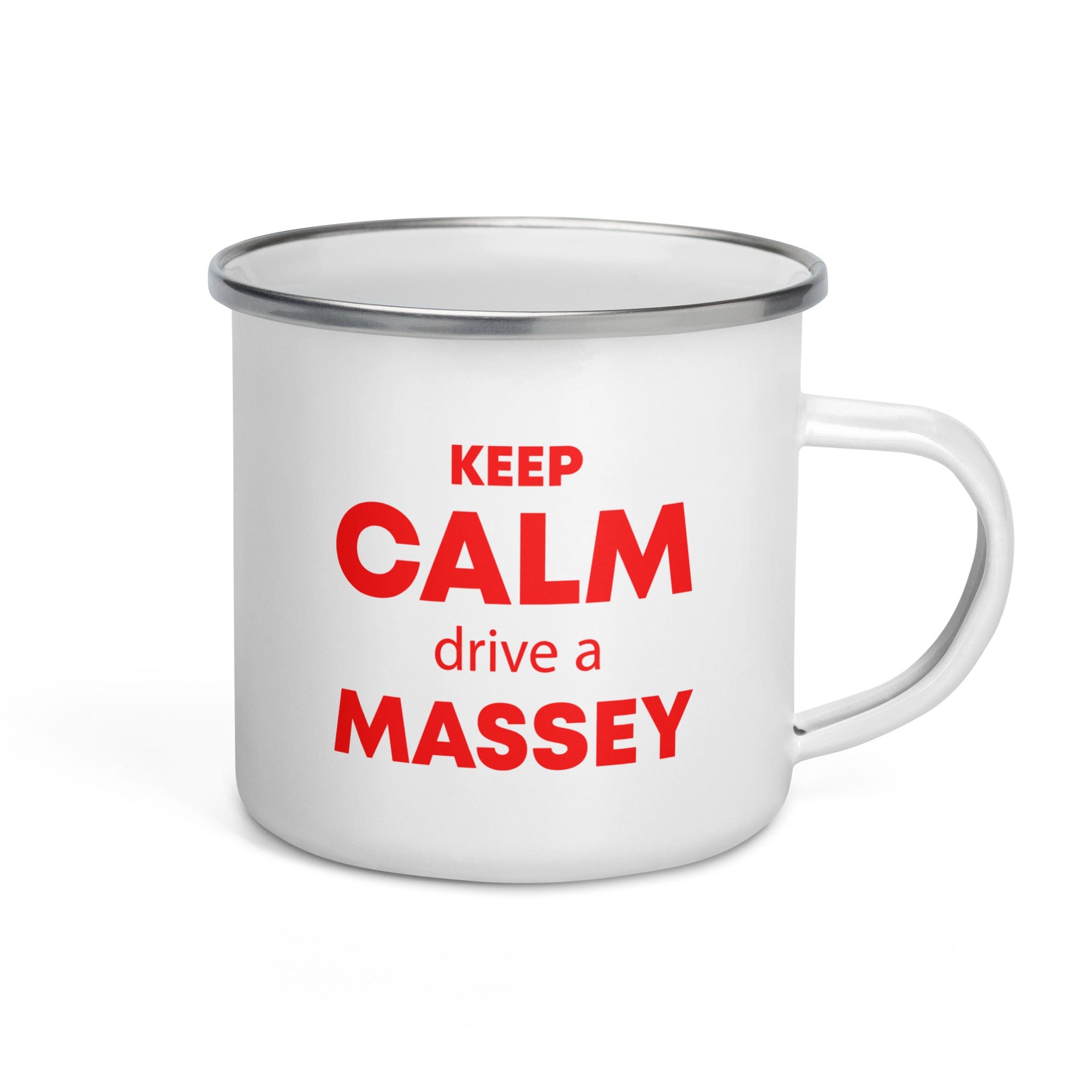 The Tractors Mugs Store KEEP CALM drive a MASSEY Enamel Mug Quality Farmers Merch