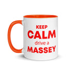 The Tractors Mugs Store KEEP CALM drive a MASSEY Mug with Color Inside Quality Farmers Merch