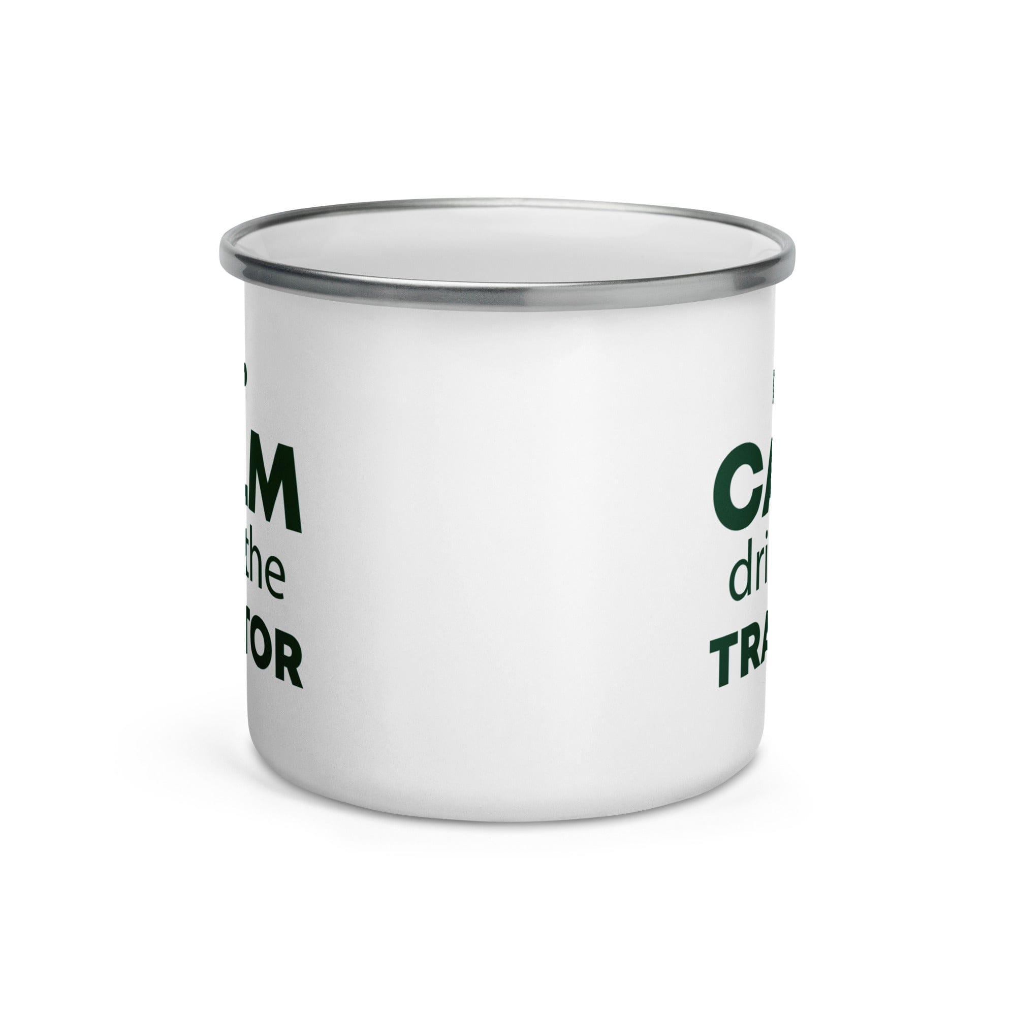 The Tractors Mugs Store KEEP CALM drive the TRACTOR  Enamel Mug Quality Farmers Merch