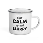 The Tractors Mugs Store KEEP CALM spread SLURRY Enamel Mug Quality Farmers Merch