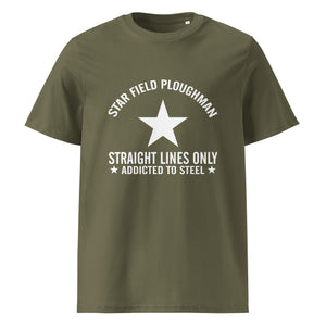 The Tractors Mugs Store Khaki / S Star Field Ploughman Unisex organic cotton t-shirt Quality Farmers Merch