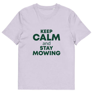The Tractors Mugs Store Lavender / S KEEP CALM and STAY MOWING Unisex organic cotton t-shirt Quality Farmers Merch
