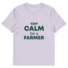 The Tractors Mugs Store Lavender / S KEEP CALM be a FARMER Unisex organic cotton t-shirt Quality Farmers Merch