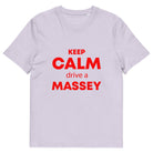 The Tractors Mugs Store Lavender / S KEEP CALM drive a MASSEY Unisex organic cotton t-shirt Quality Farmers Merch