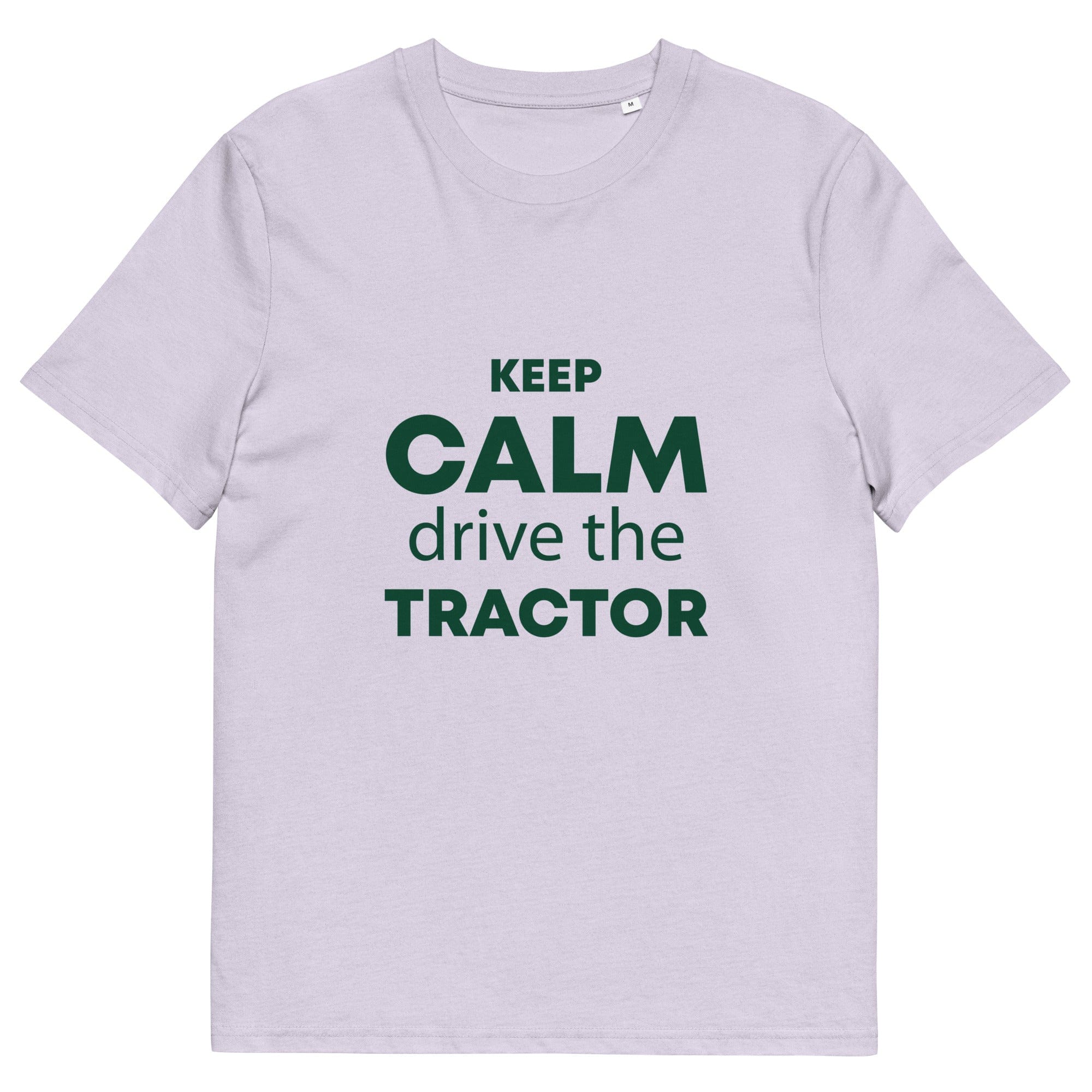 The Tractors Mugs Store Lavender / S KEEP CALM drive the TRACTOR Unisex organic cotton t-shirt Quality Farmers Merch