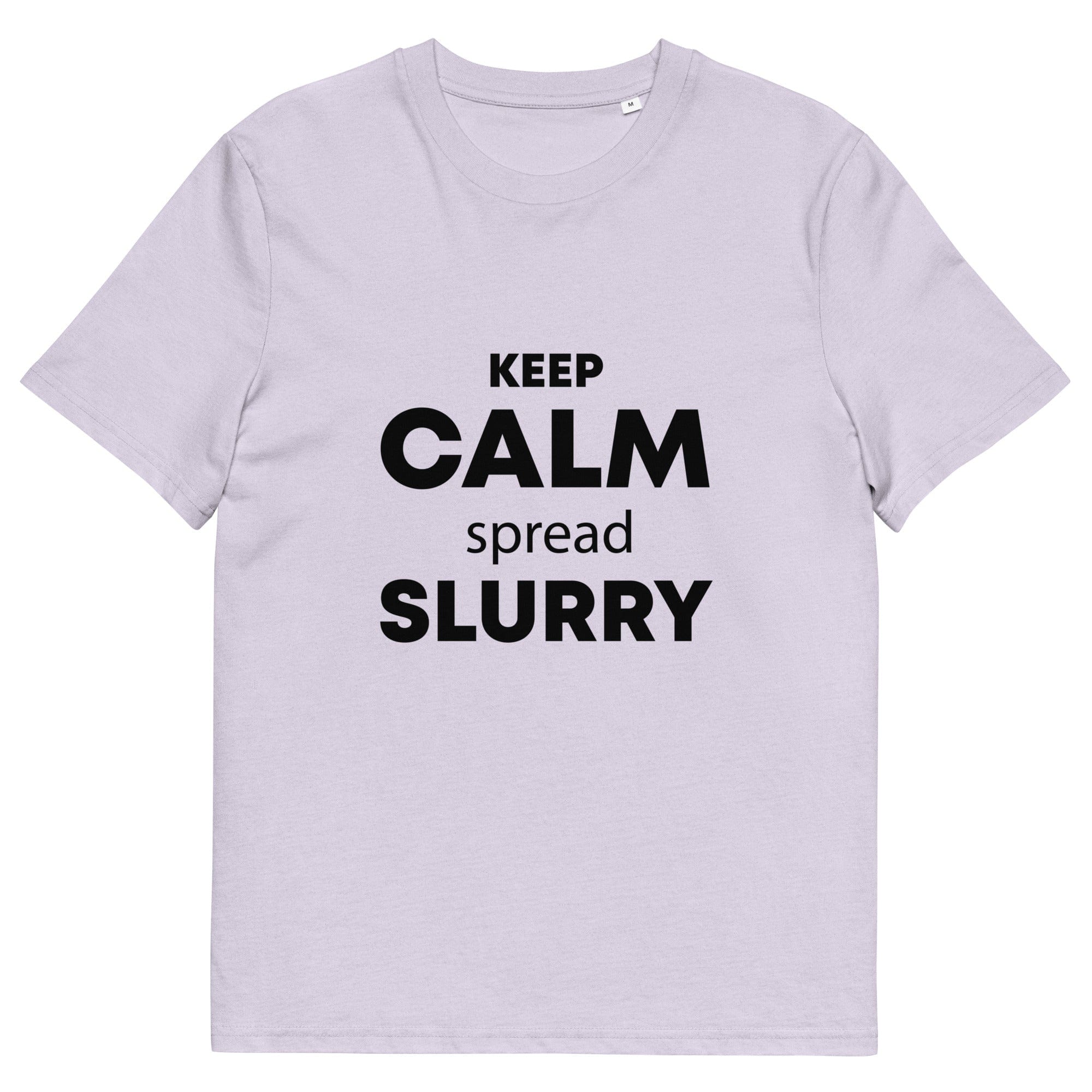 The Tractors Mugs Store Lavender / S KEEP CALM spread SLURRY Unisex organic cotton t-shirt Quality Farmers Merch