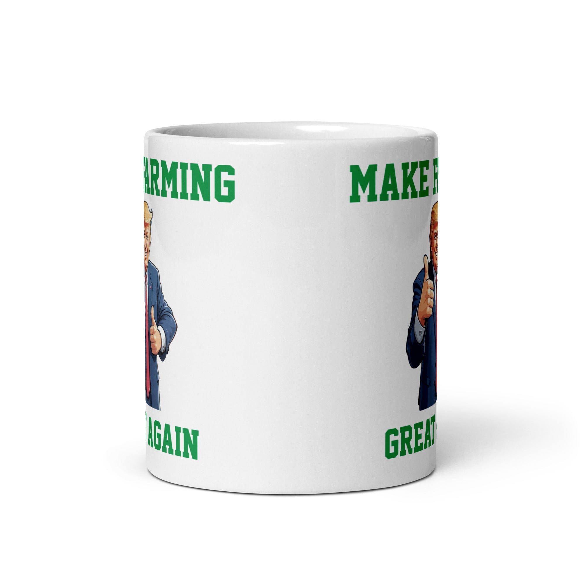 The Tractors Mugs Store Make Farming Great Again White glossy mug Quality Farmers Merch