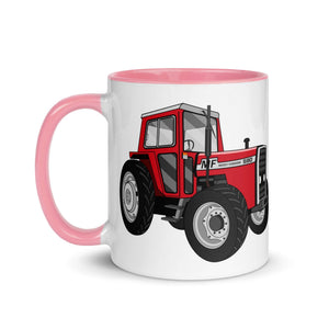 The Tractors Mugs Store Massey 590 4WD Mug with Color Inside Quality Farmers Merch