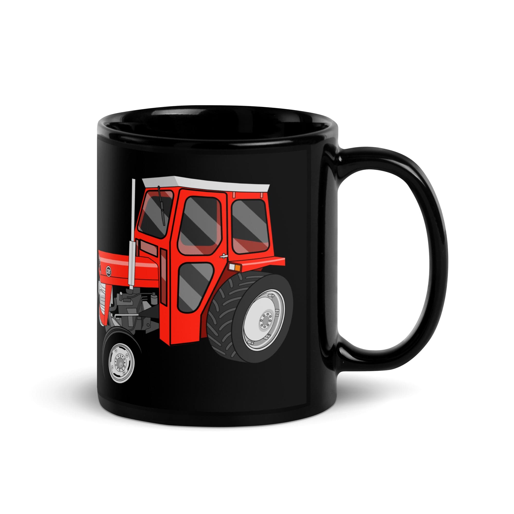 The Tractors Mugs Store Massey Ferguson 135 | Black Glossy Mug Quality Farmers Merch