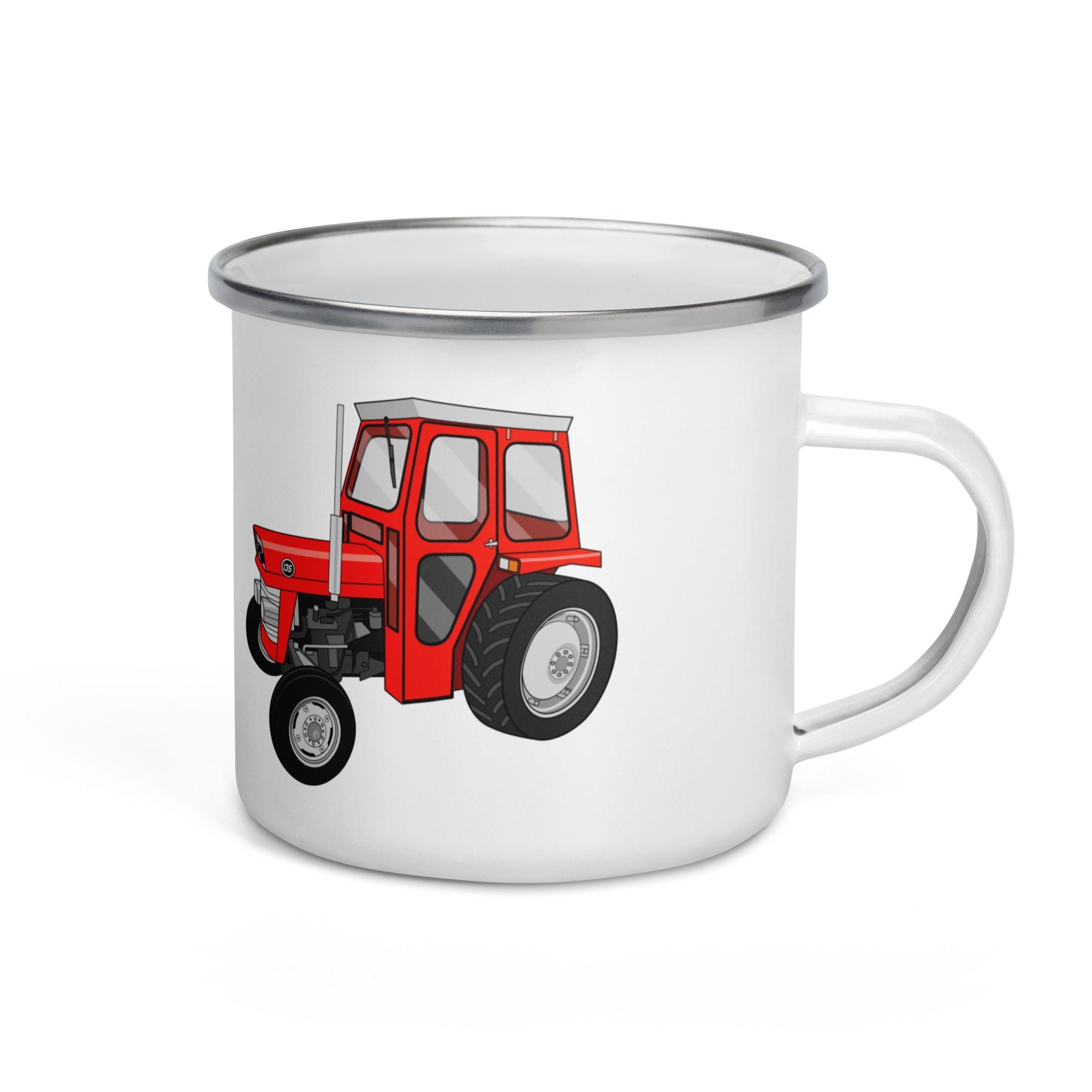 The Tractors Mugs Store Massey Ferguson 135 with cab | Enamel Mug Quality Farmers Merch