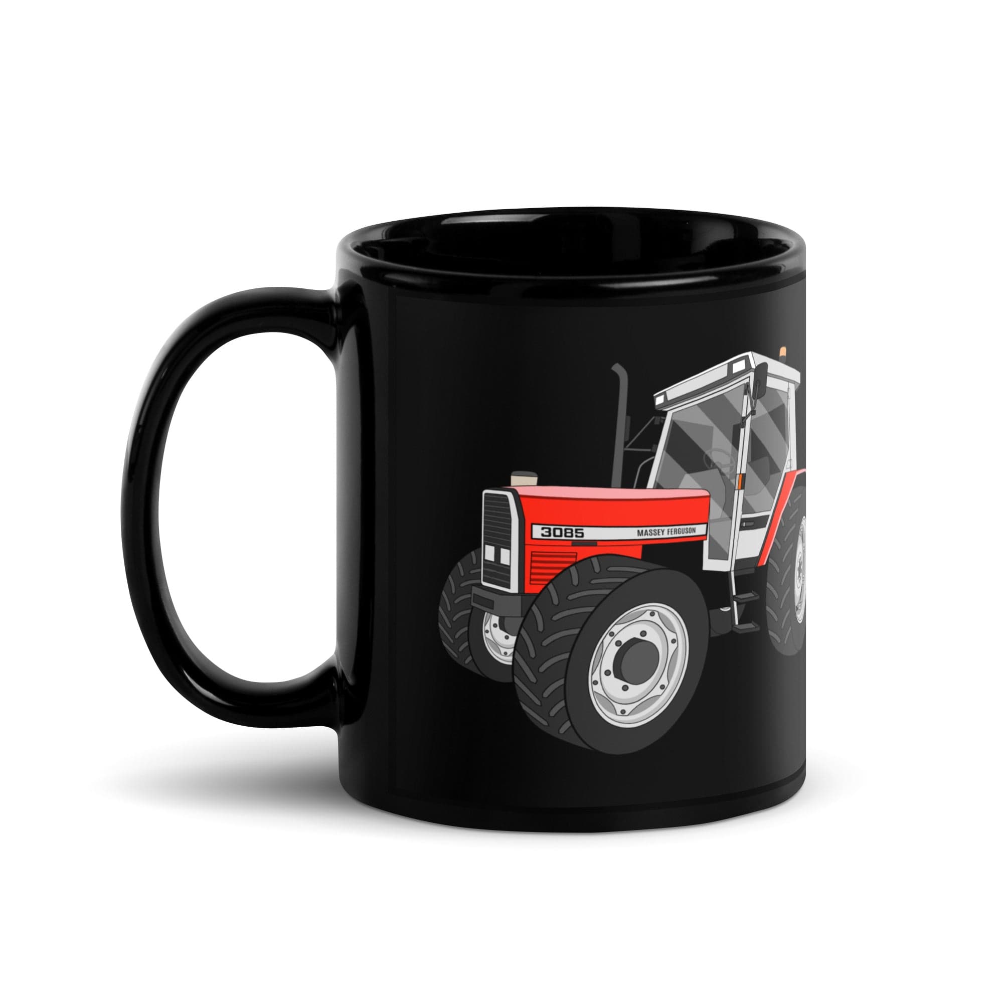 The Tractors Mugs Store Massey Ferguson 3085 Black Glossy Mug Quality Farmers Merch