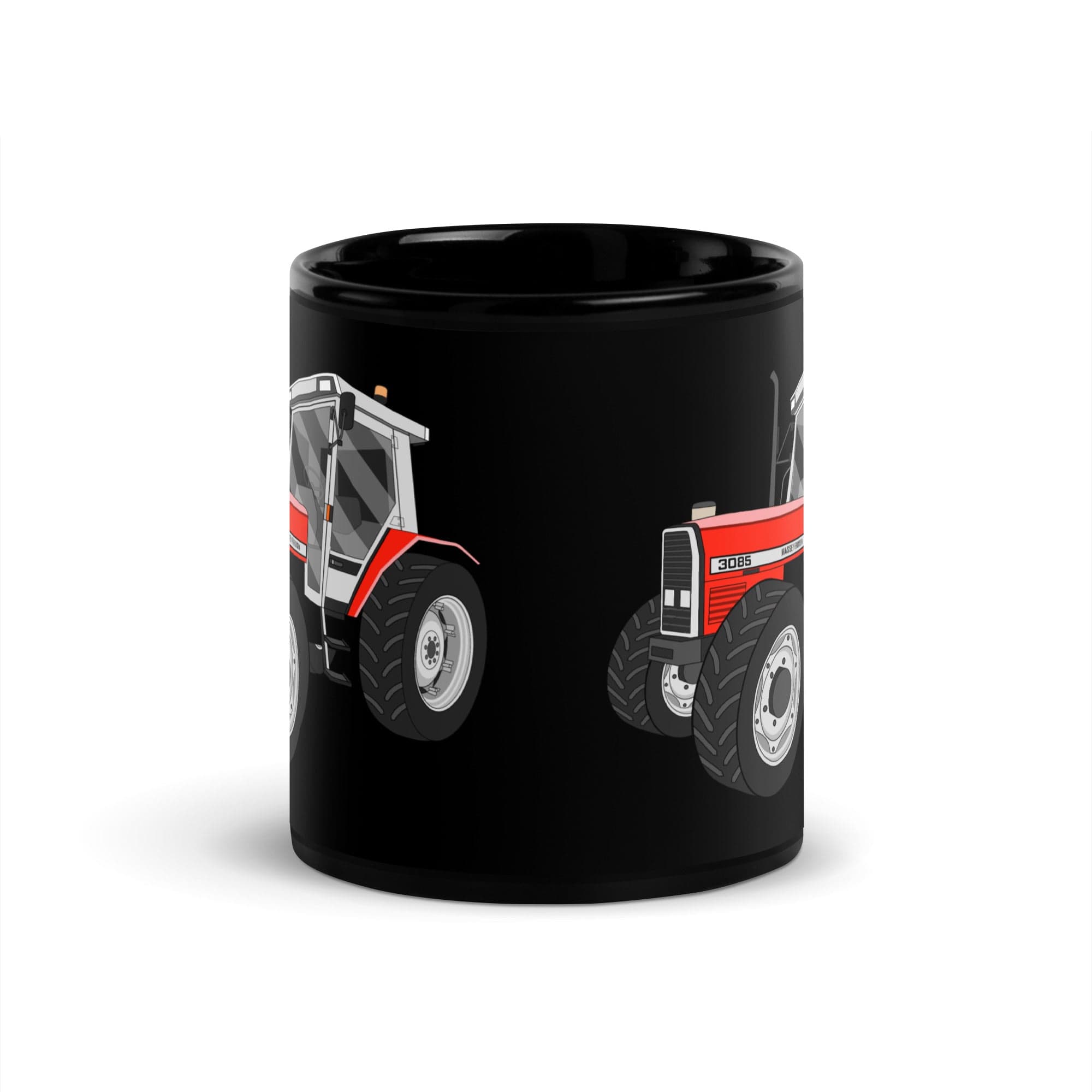 The Tractors Mugs Store Massey Ferguson 3085 Black Glossy Mug Quality Farmers Merch