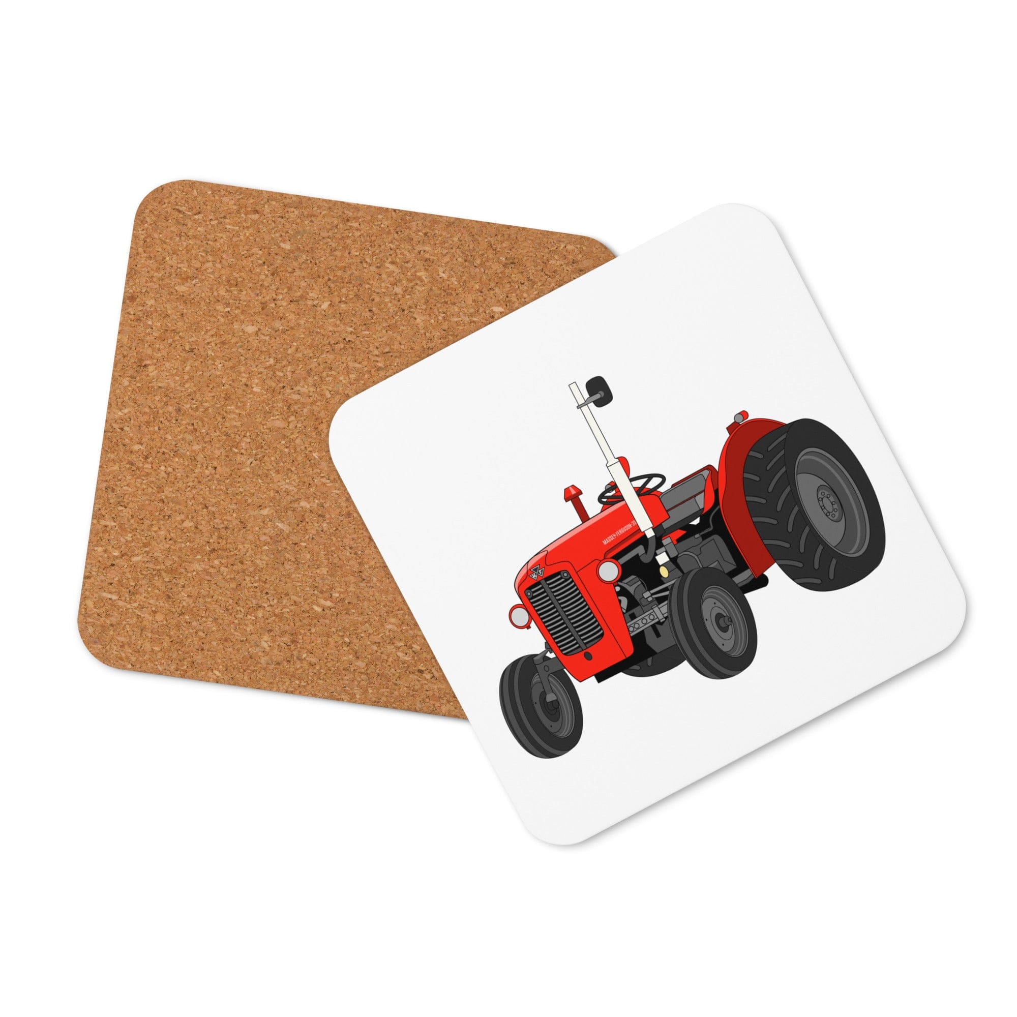 The Tractors Mugs Store Massey Ferguson 35X Cork-back coaster Quality Farmers Merch