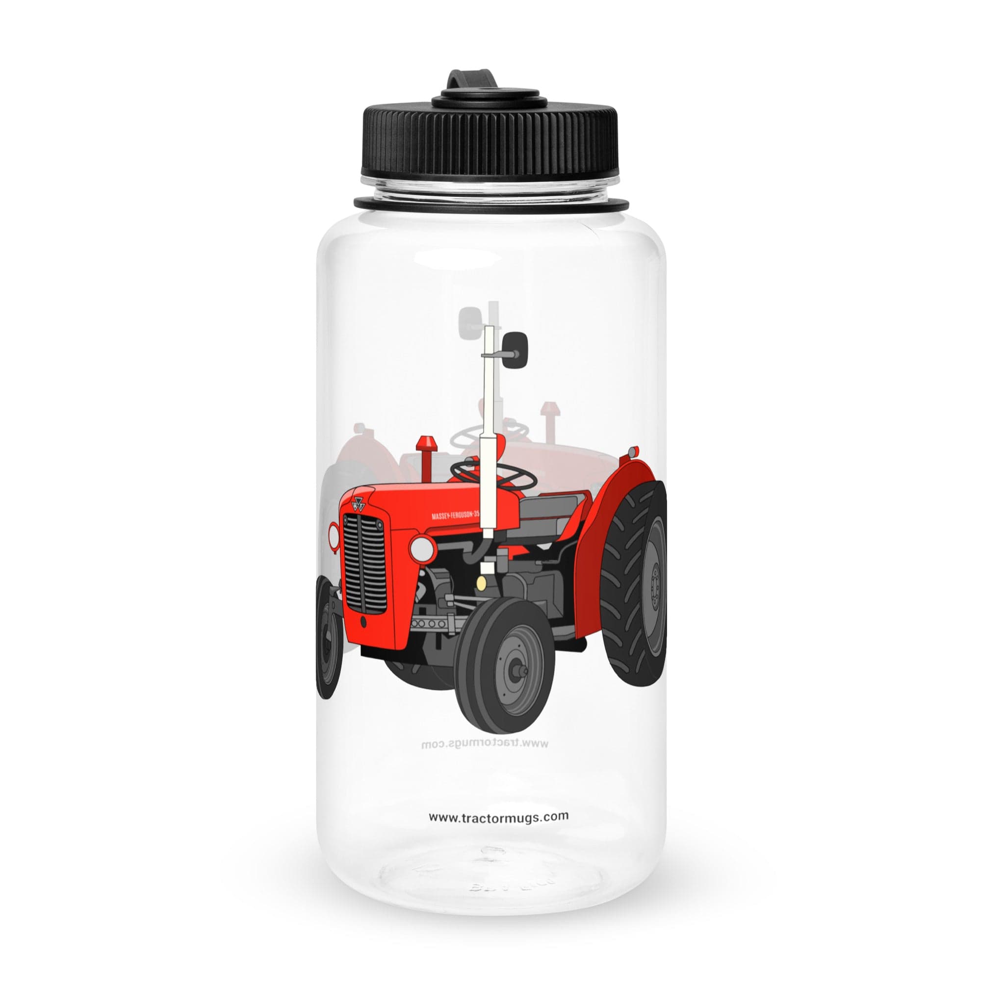 The Tractors Mugs Store Massey Ferguson 35X Wide mouth plastic water bottle Quality Farmers Merch