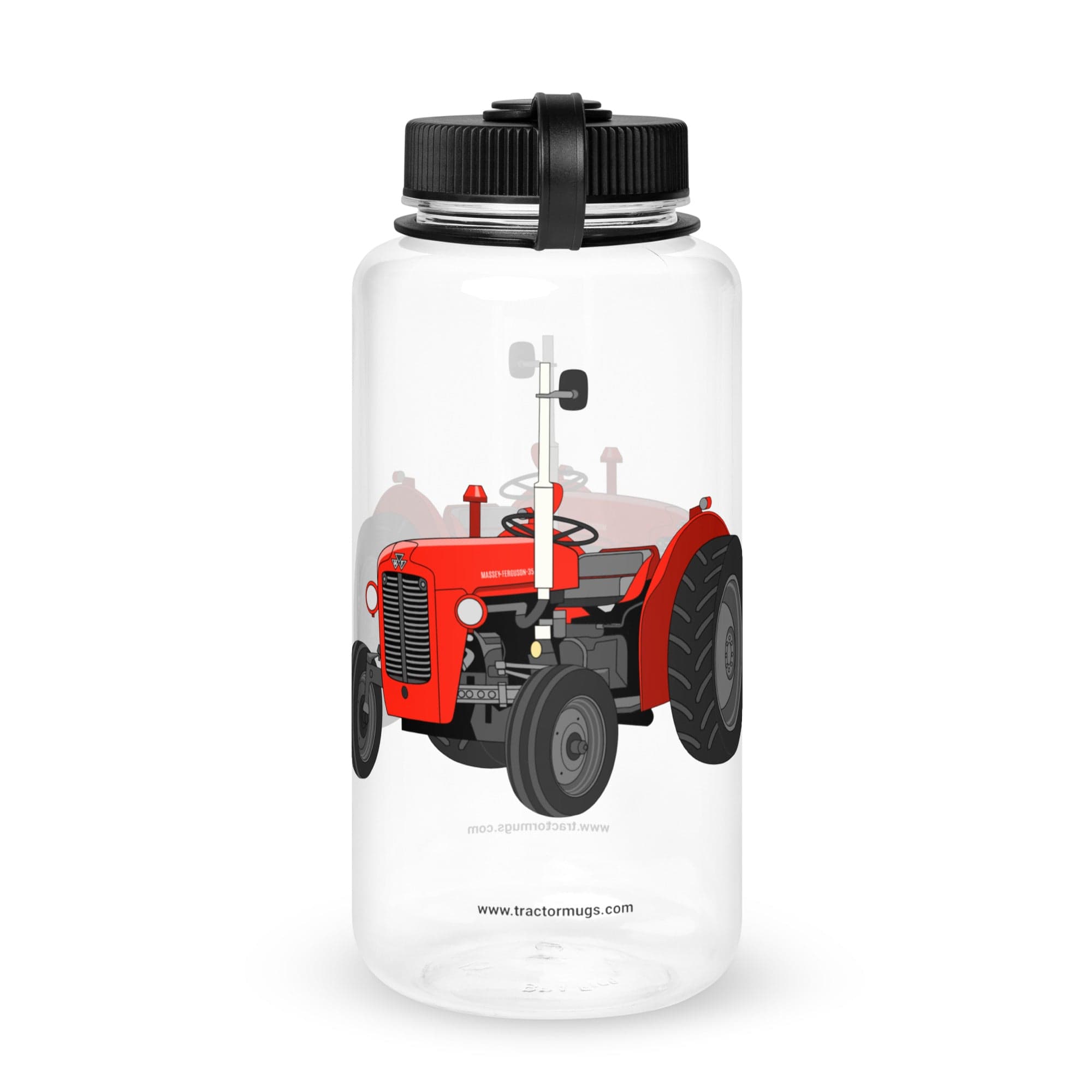 The Tractors Mugs Store Massey Ferguson 35X Wide mouth plastic water bottle Quality Farmers Merch