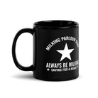 The Tractors Mugs Store Milking Parlour Star Black Glossy Mug Quality Farmers Merch