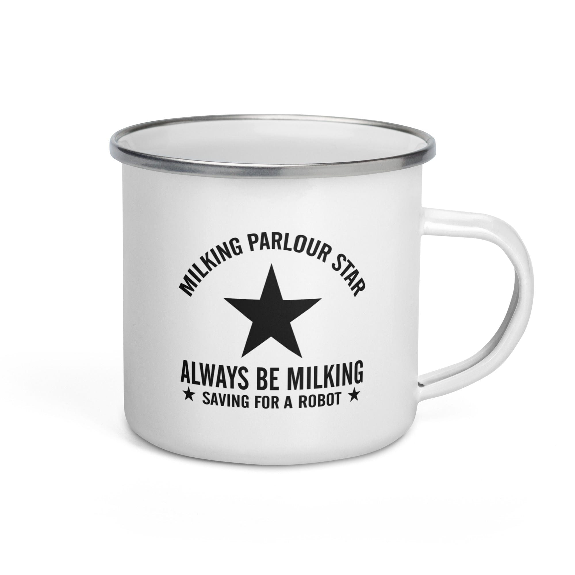 The Tractors Mugs Store Milking Parlour Star Enamel Mug Quality Farmers Merch