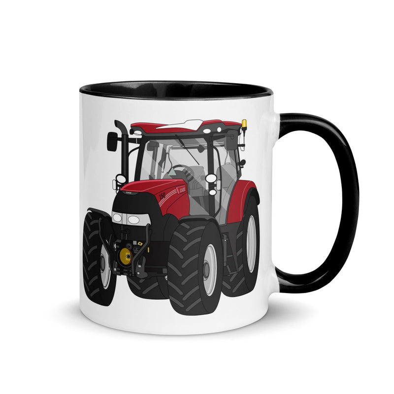 The Tractors Mugs Store Mug Black Case IH Maxxum 150 Activedrive 8 Mug with Color Inside Quality Farmers Merch