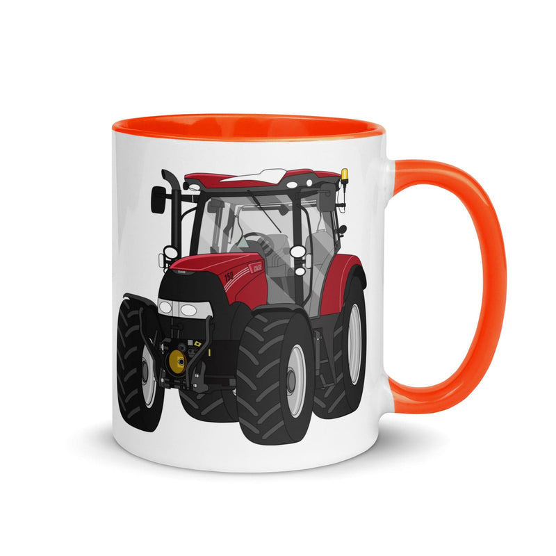 The Tractors Mugs Store Mug Orange Case IH Maxxum 150 Activedrive 8 Mug with Color Inside Quality Farmers Merch