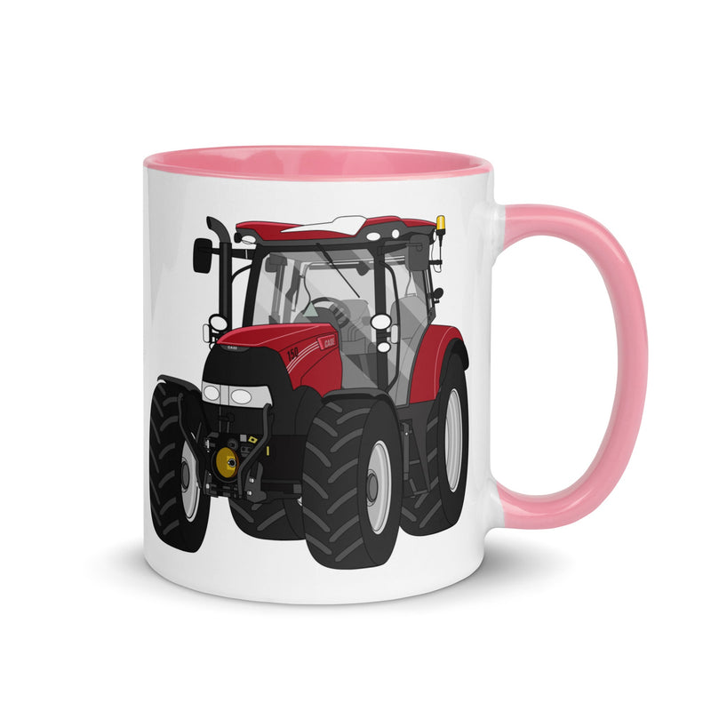 The Tractors Mugs Store Mug Pink Case IH Maxxum 150 Activedrive 8 Mug with Color Inside Quality Farmers Merch