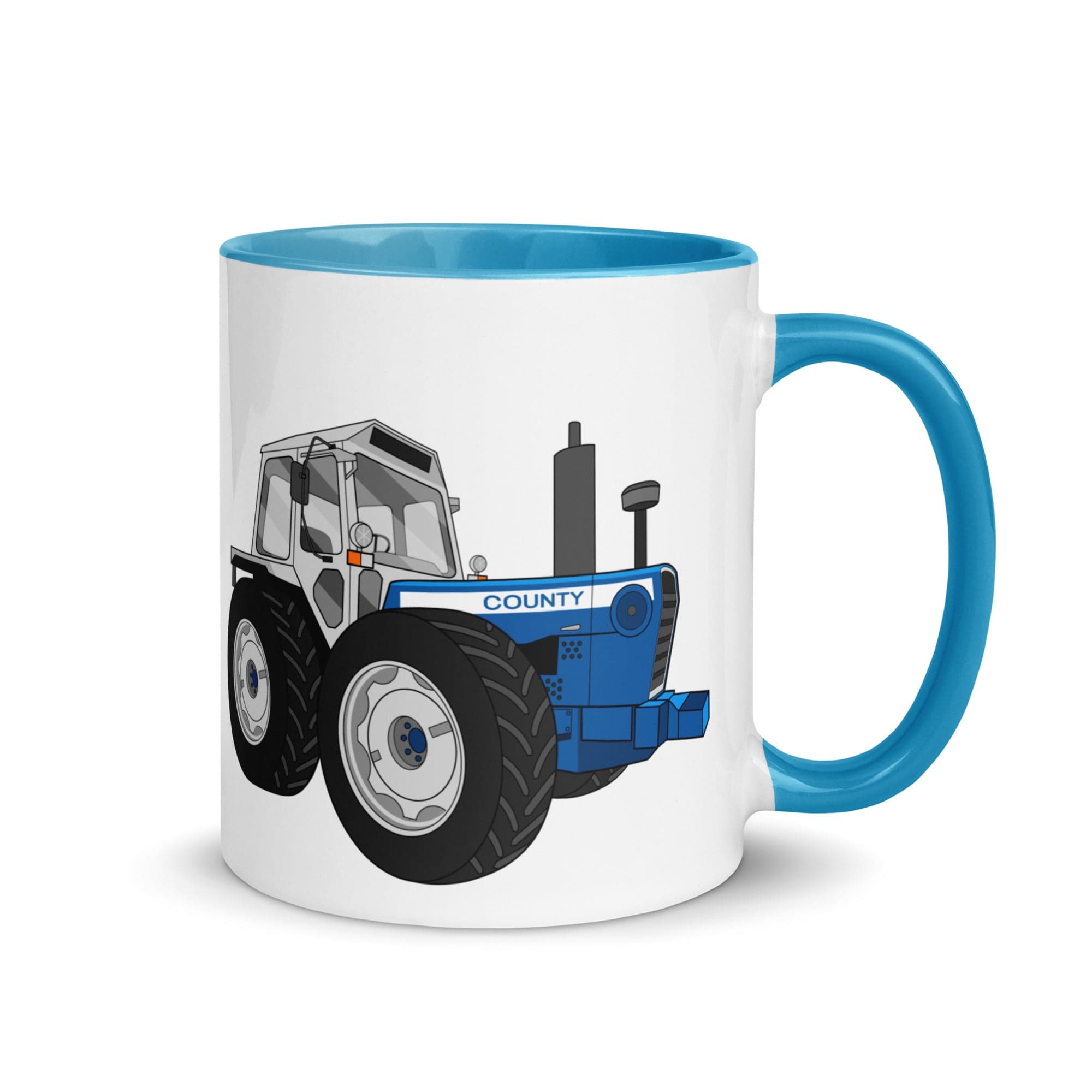 The Tractors Mugs Store Mug with Color Inside Blue County 1884 (1981)  Mug with Color Inside Quality Farmers Merch