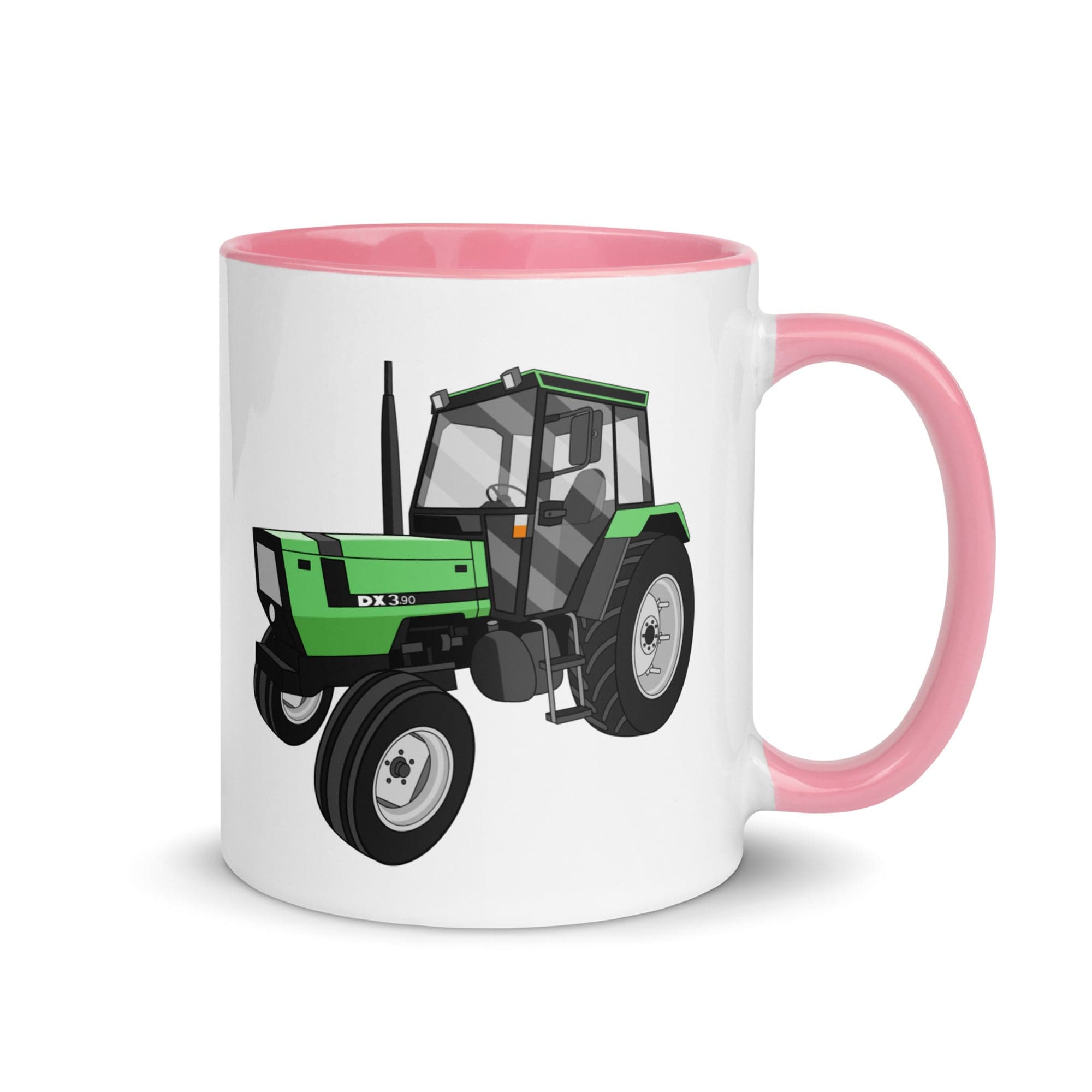 The Tractors Mugs Store Mug with Color Inside Pink Deutz Fahr DX 3.90 Mug with Color Inside Quality Farmers Merch