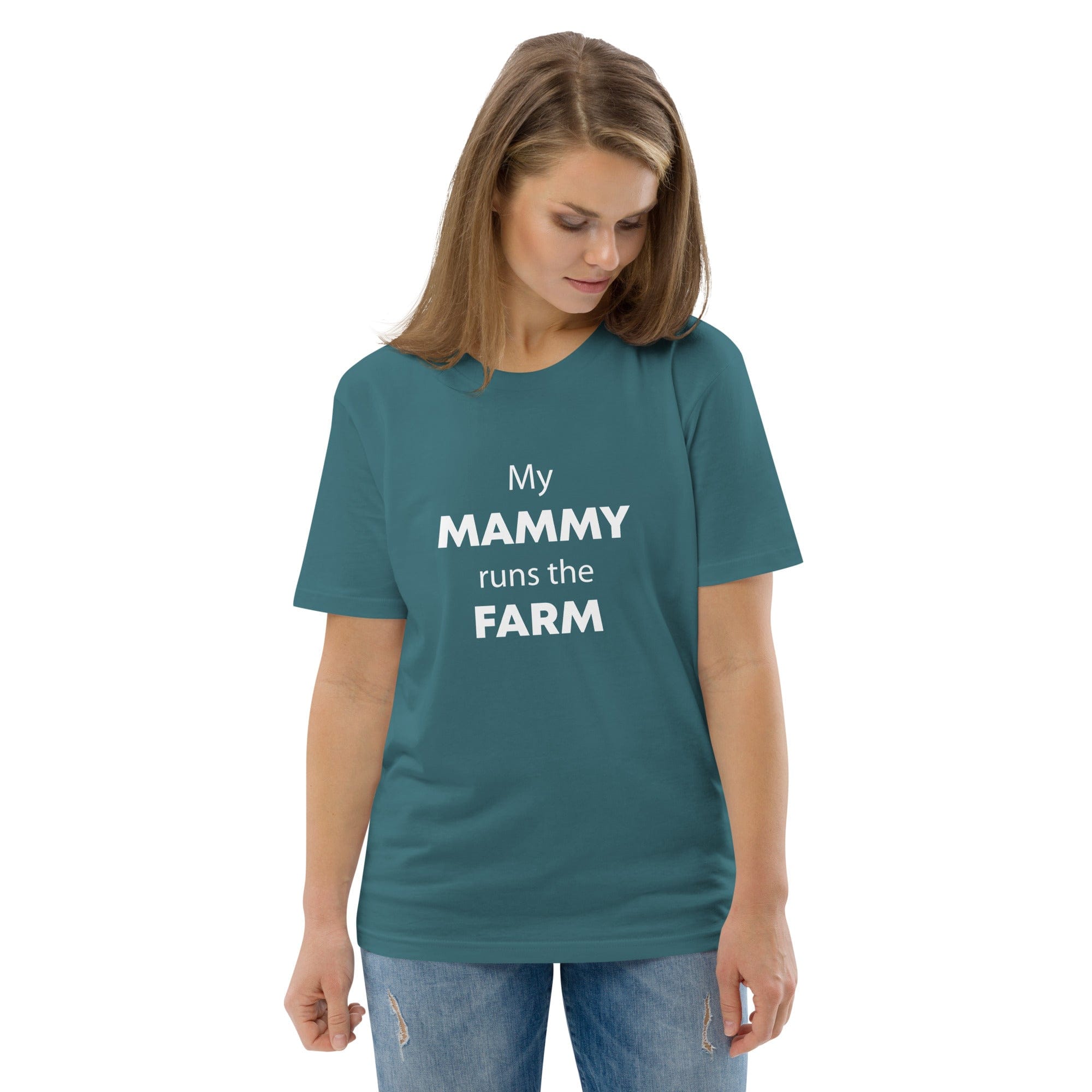 The Tractors Mugs Store My Mammy Runs the Farm Unisex organic cotton t-shirt Quality Farmers Merch