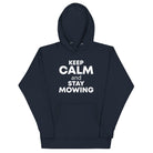 The Tractors Mugs Store Navy Blazer / S KEEP CALM and STAY MOWING Unisex Hoodie Quality Farmers Merch