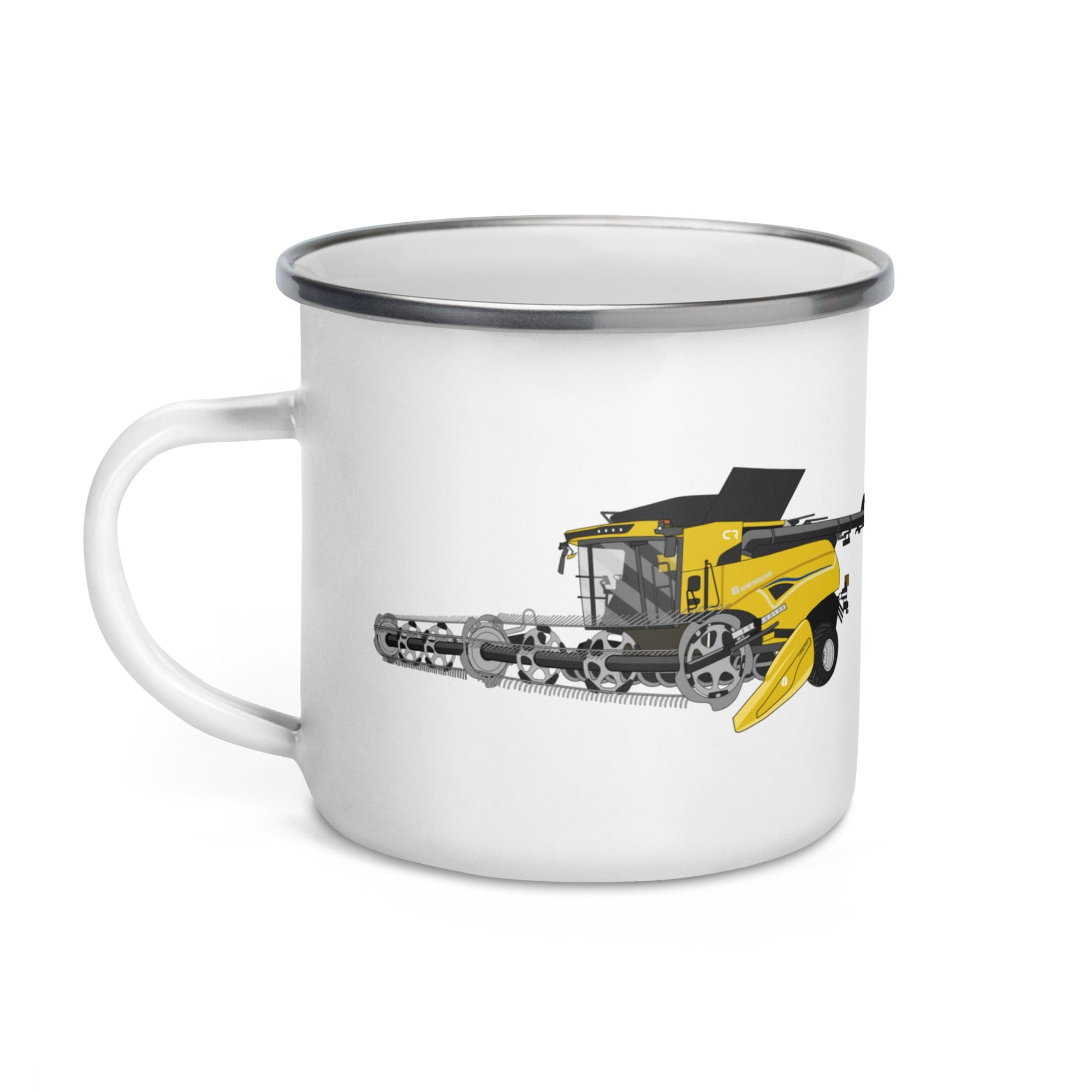 The Tractors Mugs Store New Holland CR Combine Harvester (2004). Enamel Mug Quality Farmers Merch