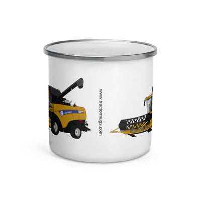 The Tractors Mugs Store New Holland CX 8060 Combine Harvester Enamel Mug Quality Farmers Merch