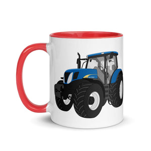 The Tractors Mugs Store New Holland The 7040 -1 Mug with Color Inside Quality Farmers Merch