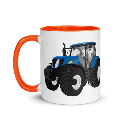 The Tractors Mugs Store New Holland The 7040 -1 Mug with Color Inside Quality Farmers Merch