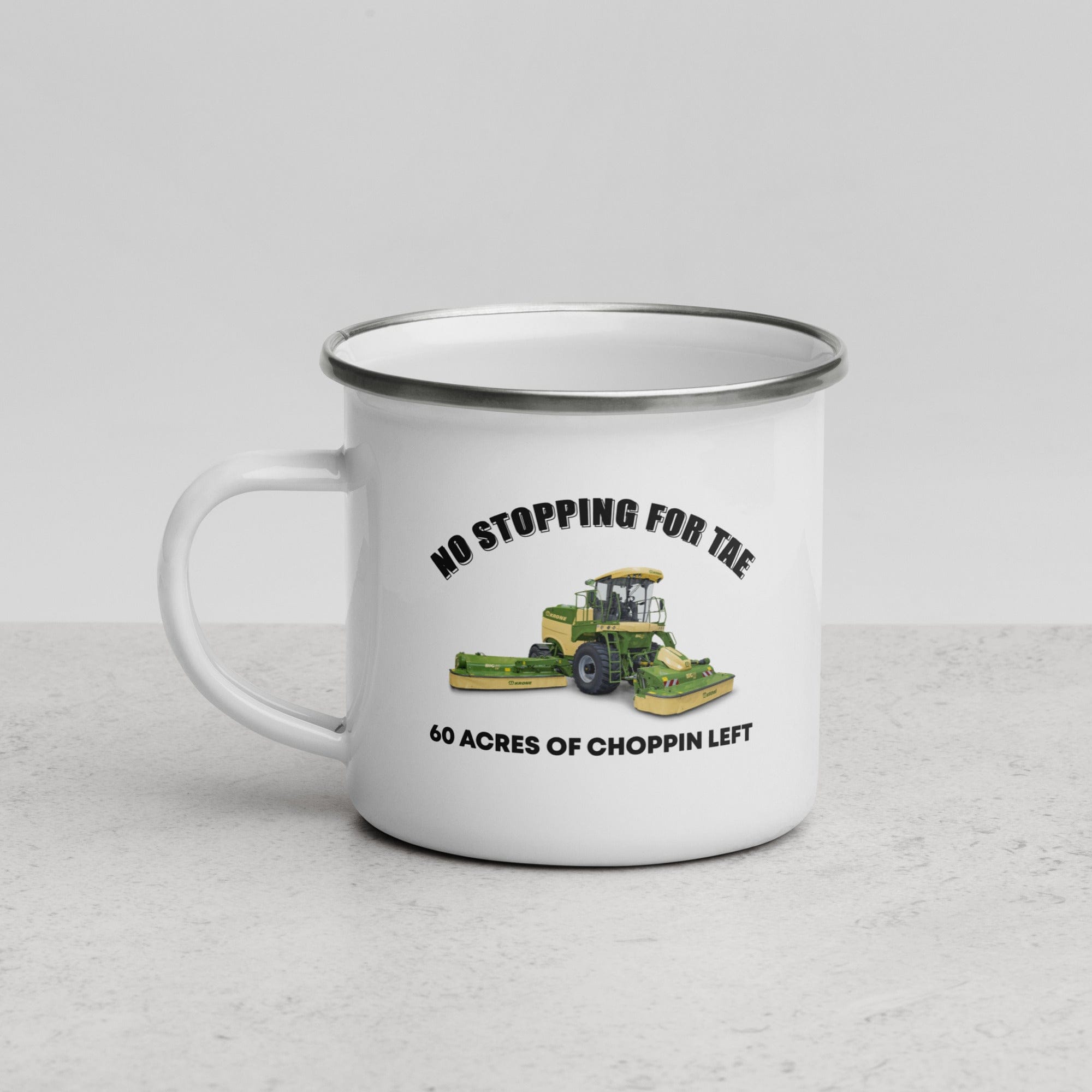 The Tractors Mugs Store No Stopping for TaeEnamel Mug Quality Farmers Merch