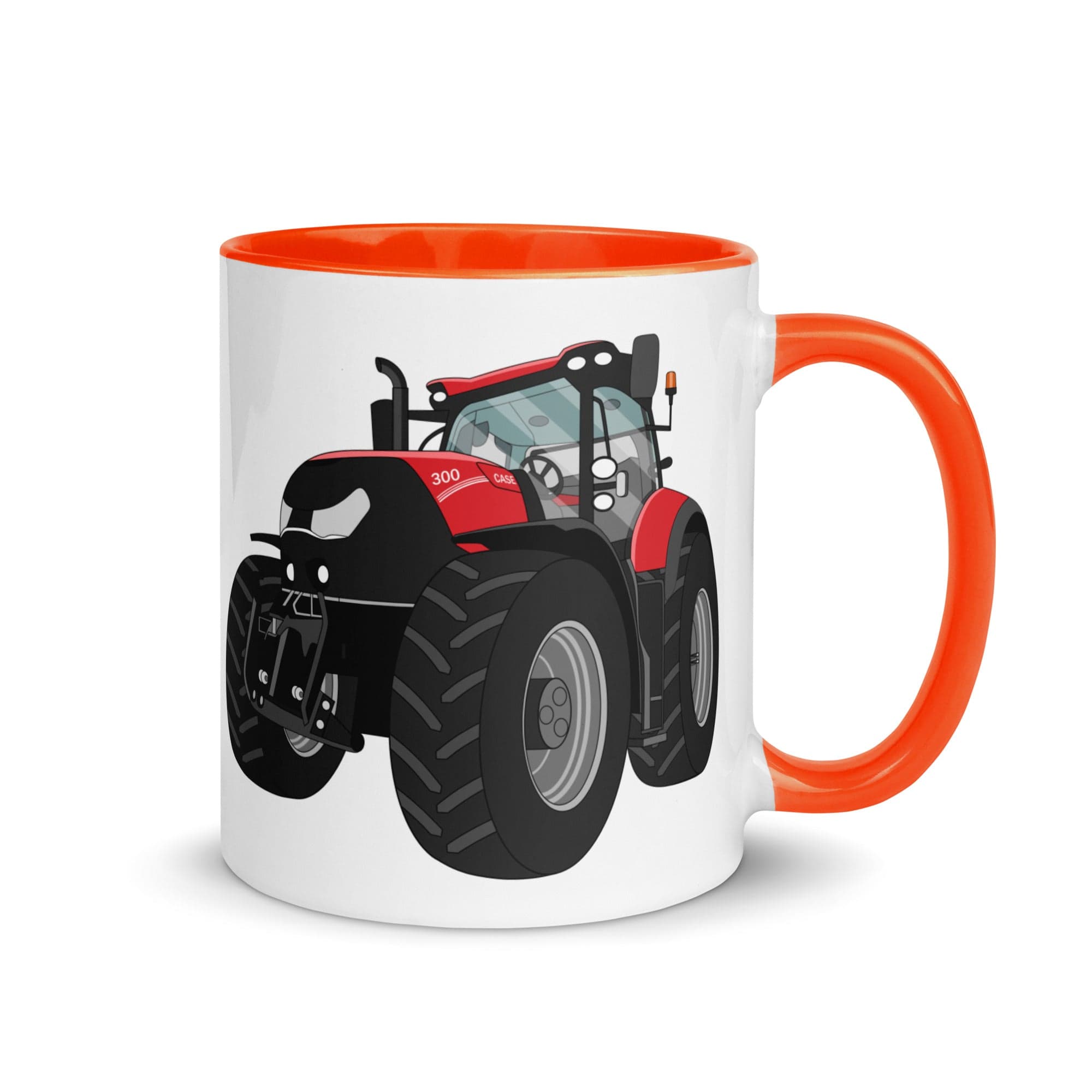 The Tractors Mugs Store Orange Case IH Optum 300 CVX Mug with Color Inside Quality Farmers Merch
