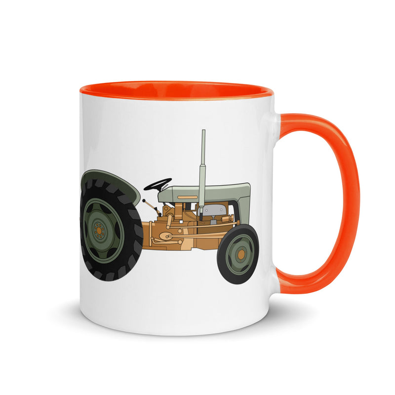 The Tractors Mugs Store Orange Ferguson 35 Copper Belly Mug with Color Inside Quality Farmers Merch