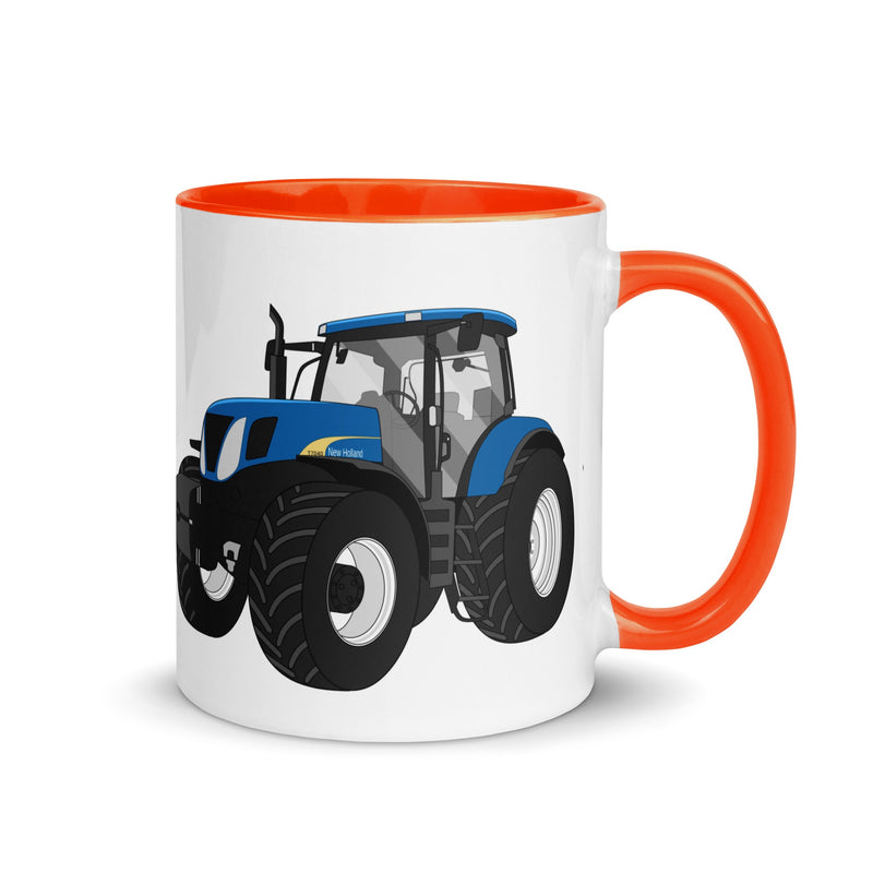 The Tractors Mugs Store Orange New Holland The 7040 -1 Mug with Color Inside Quality Farmers Merch
