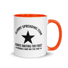 The Tractors Mugs Store Orange Slurry Star Mug with Color Inside Quality Farmers Merch
