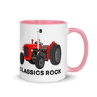 The Tractors Mugs Store Pink Classic Rock Massey Ferguson 35X Mug with Color Inside Quality Farmers Merch