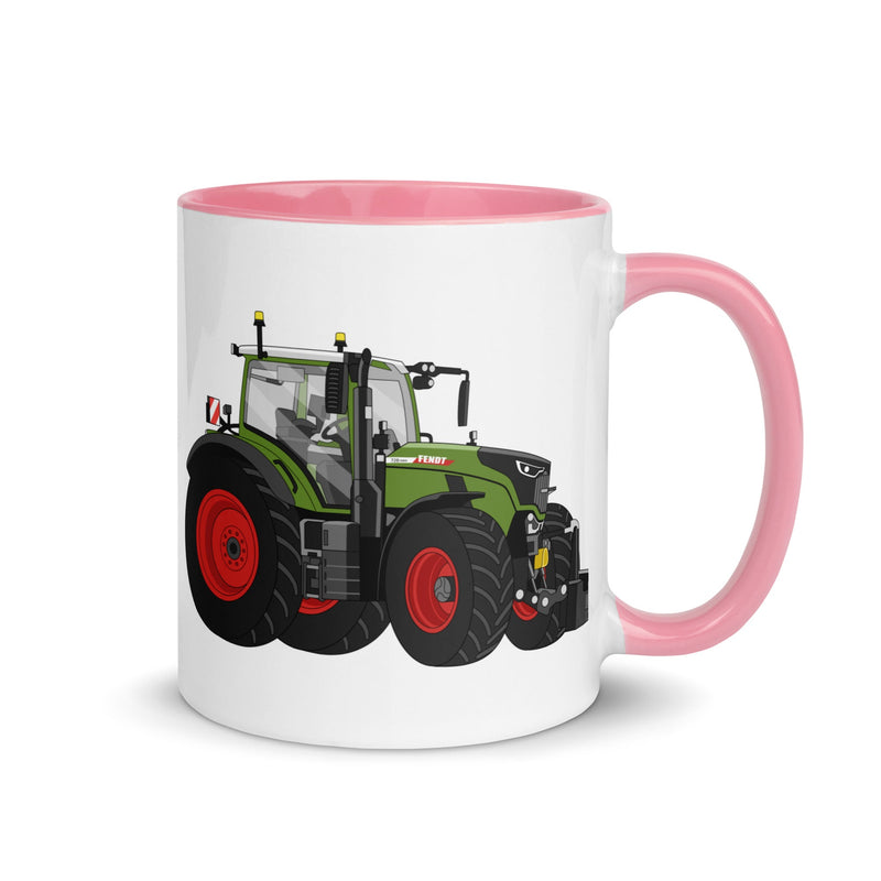 The Tractors Mugs Store Pink Fendt 728 Vario Mug with Color Inside Quality Farmers Merch